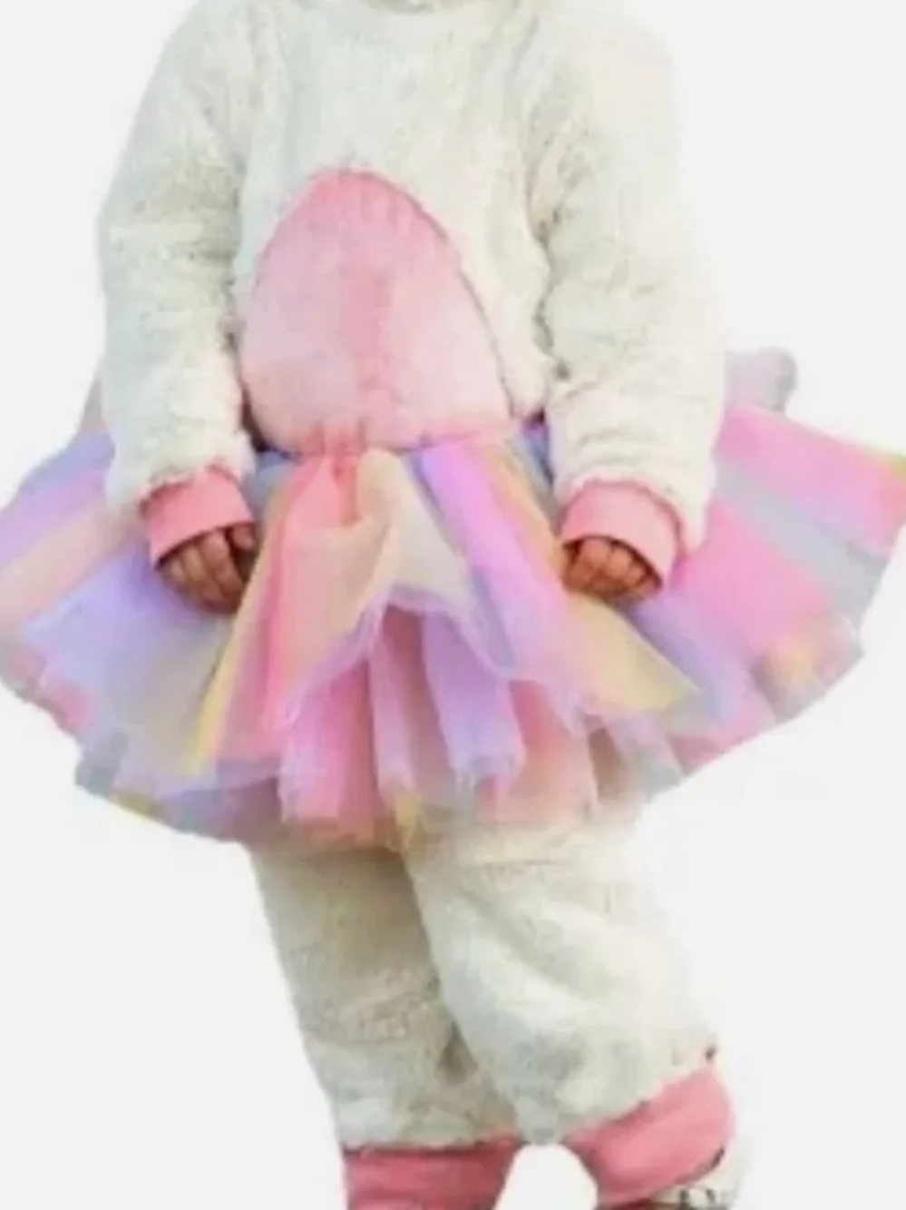 Posh Peanut Eleanor Unicorn faux fur jumpsuit with Tutu Halloween Costume 2T